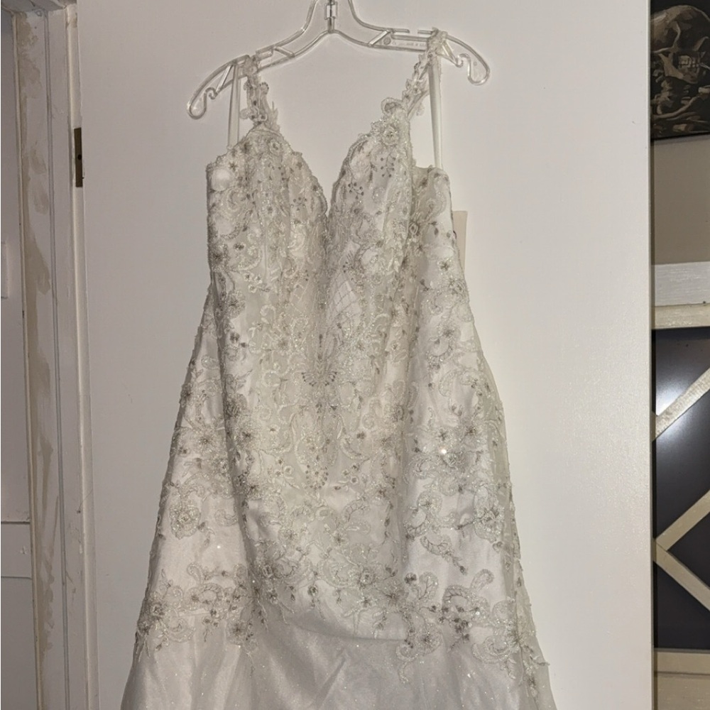 Christina Wu Ivory Beaded Lace Wedding Dress